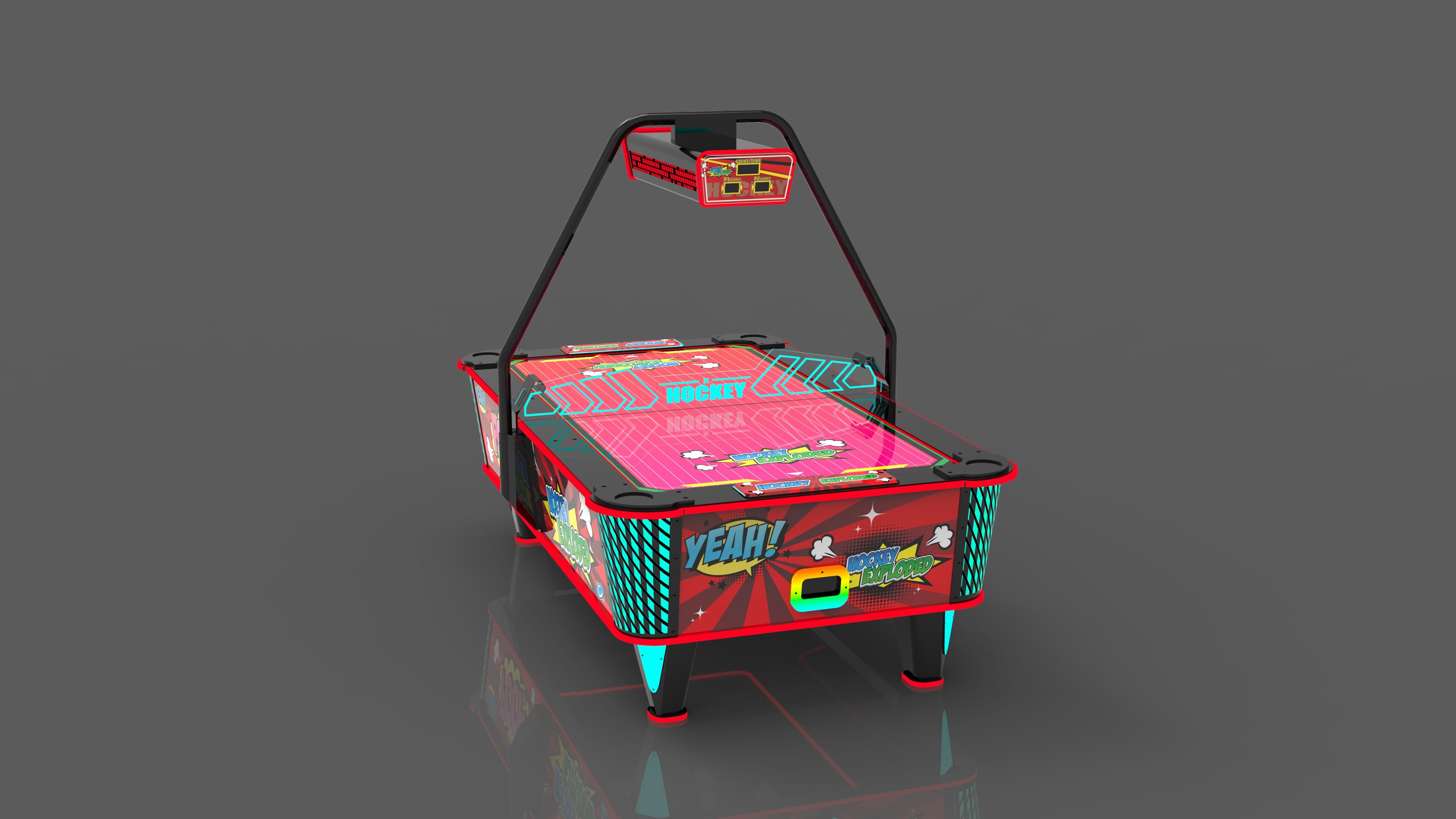 Airhockey Comic red Afbeelding